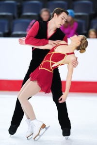 Stephan Potopnyk/Skate Canada Whitehorse's Bryn Hoffman, right, and partner Bryce Chudak perform their free program at the 2016 Canadian Tire National Skating Championships in Halifax on Wednesday. Hoffman and Chudak won silver in junior pairs.
